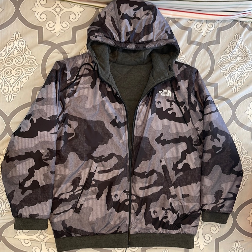 Large North Face reversible coat.